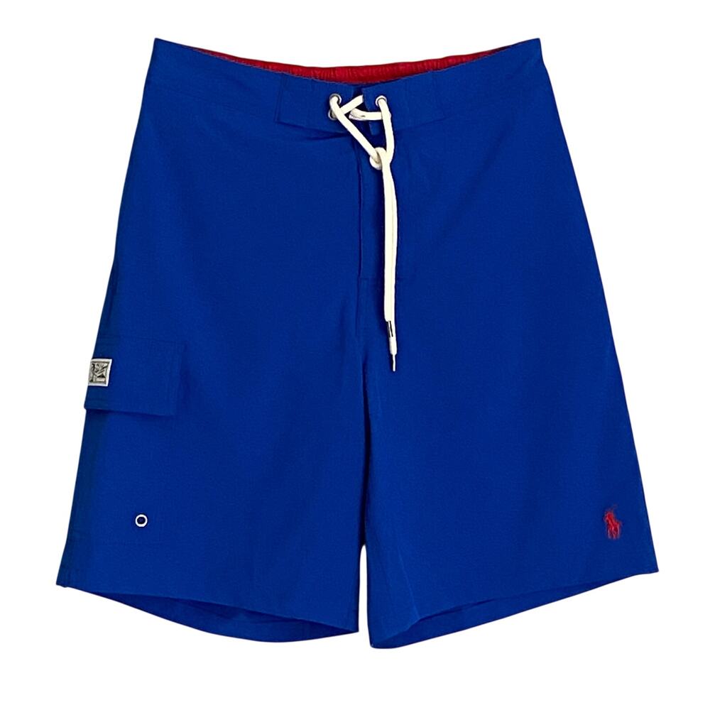 Polo Ralph Lauren Swim Trunks Men's XS Pockets Drawstring Waist Royal Blue NEW